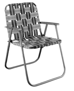 Folding Chair, Aluminum and Nylon Webbing, Late1960s